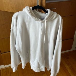 Aritzia TNA Boyfriend White Hoodie Oversized